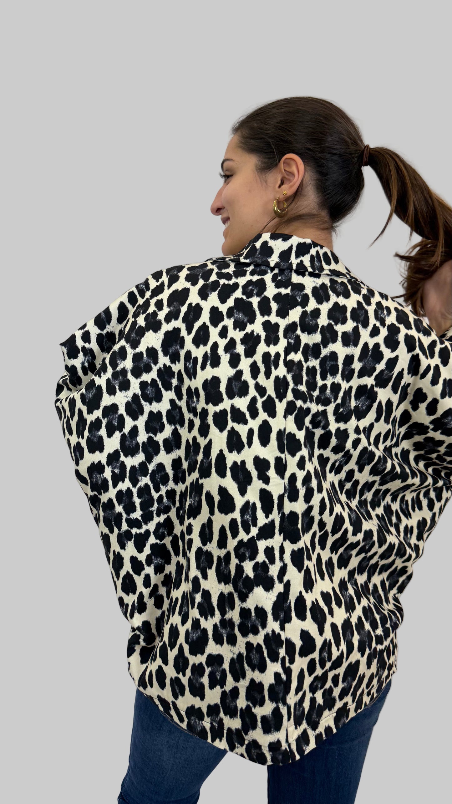 Blusão acolchoado leopardo