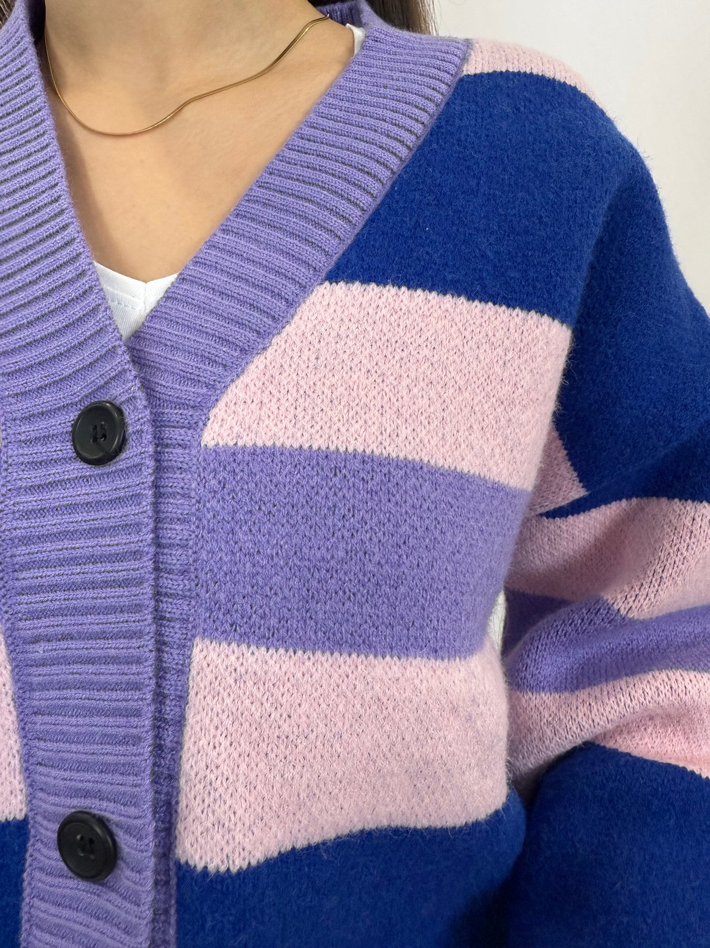 Casaco de malha estampado