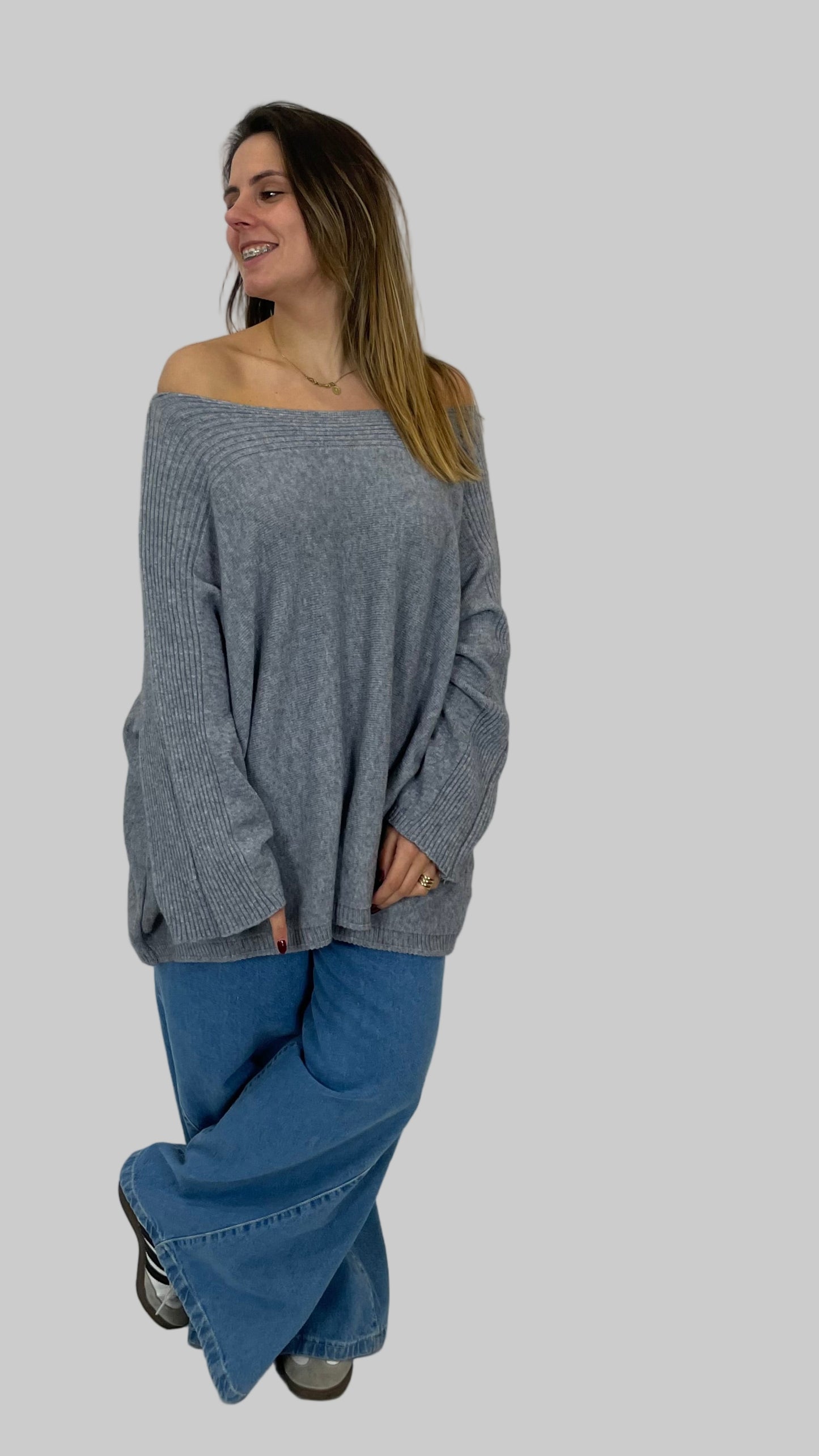 Camisola de malha oversized