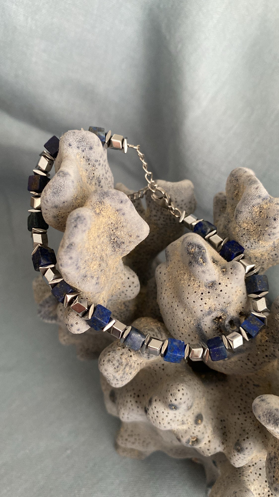 Pulseira Lápis-lazuli Aço inoxidável