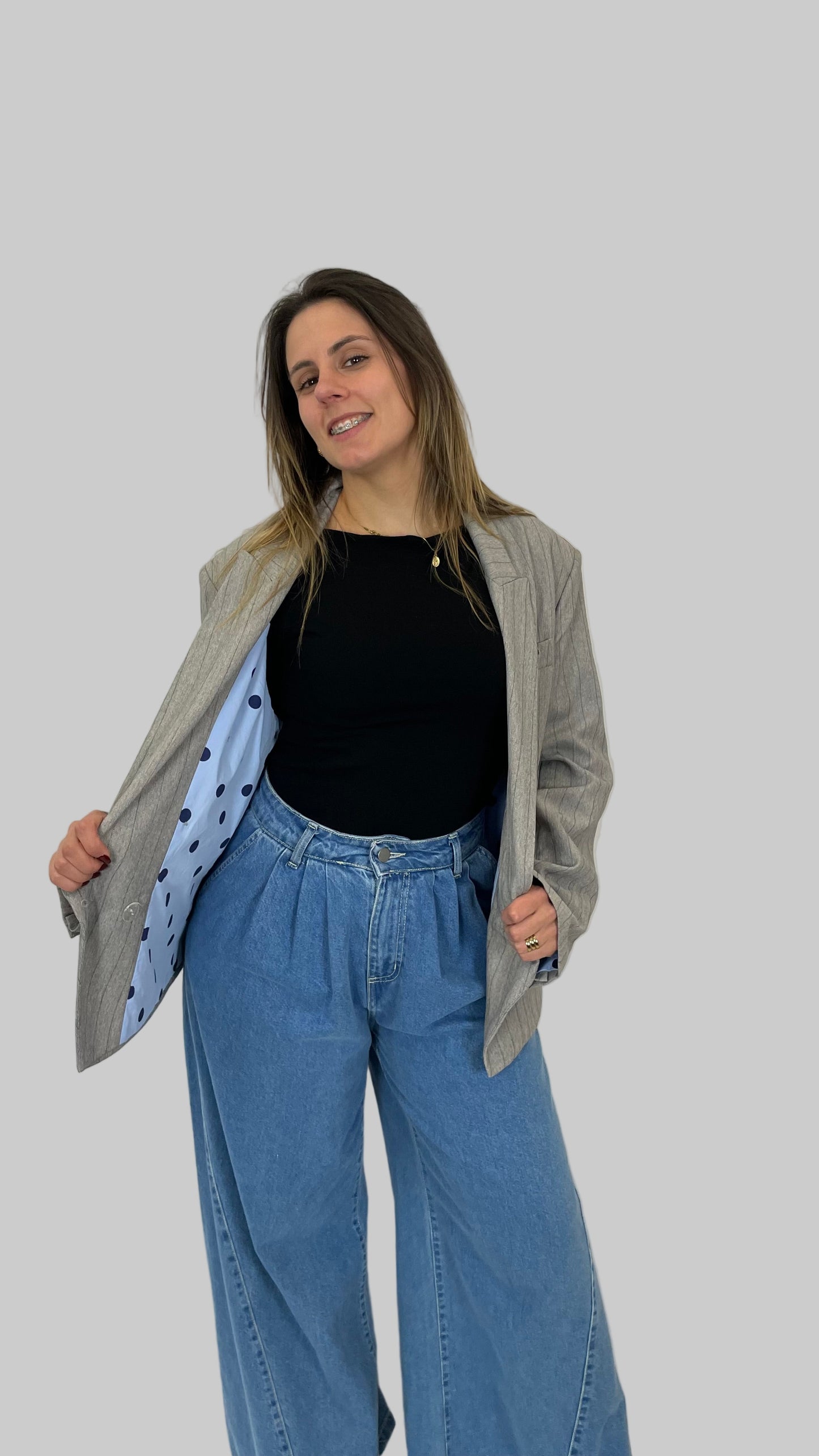 Blazer corte reto