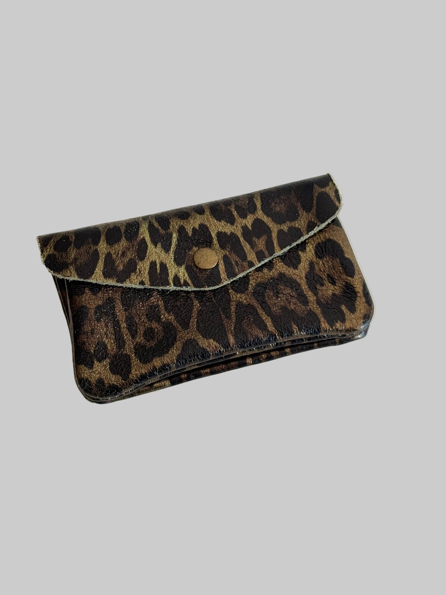 Carteira em pele print animal