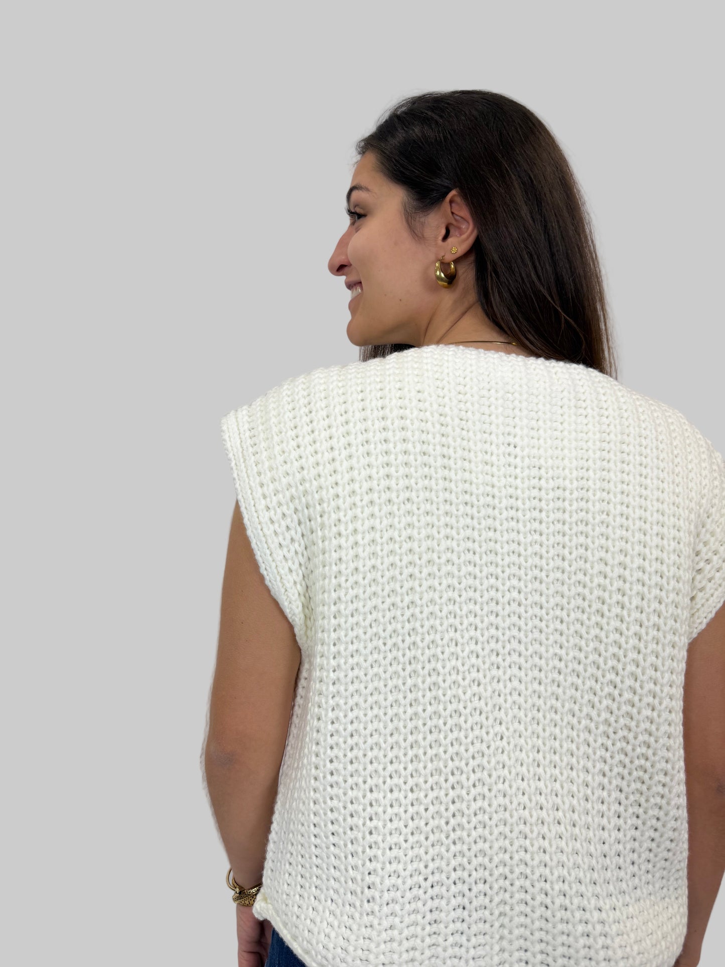 Colete de malha grossa