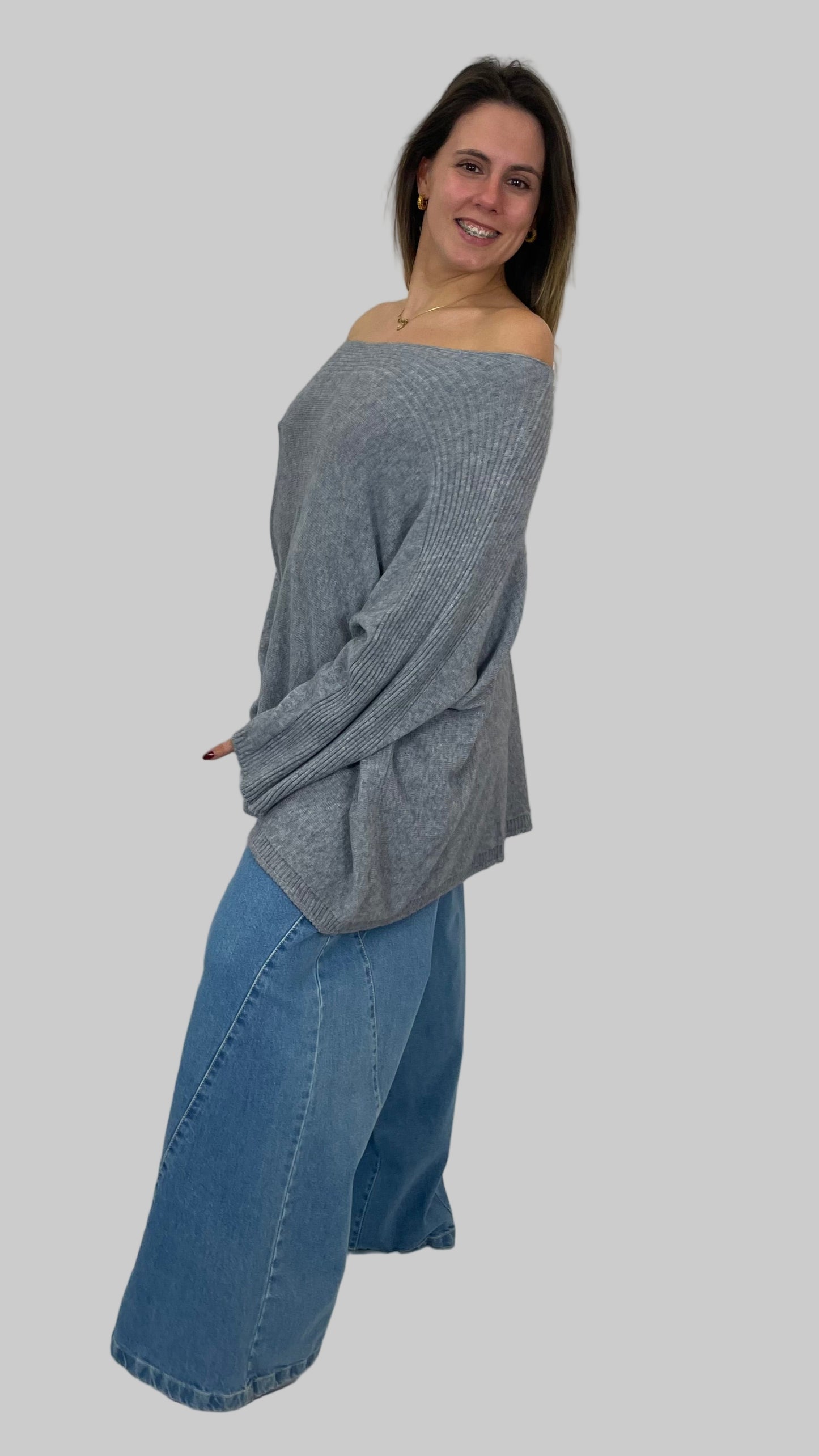 Camisola de malha oversized