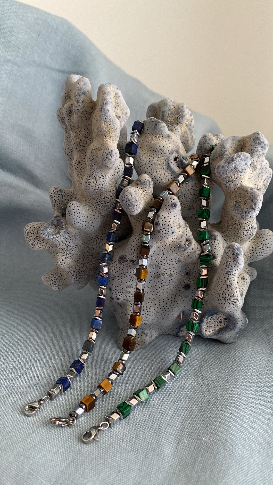 Pulseira Olho de Tigre Aço inoxidável