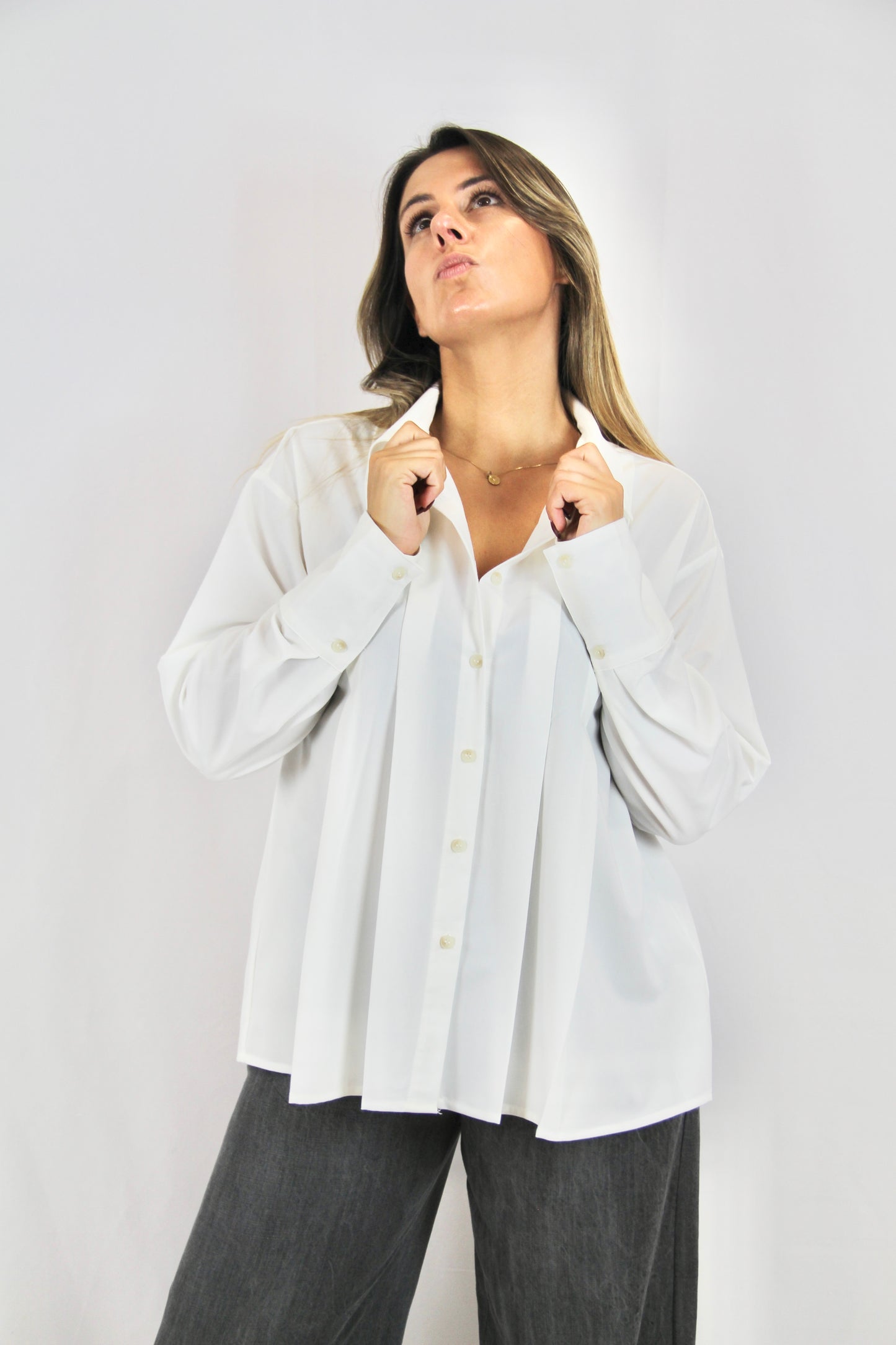 Camisa Larga c/ Pinças
