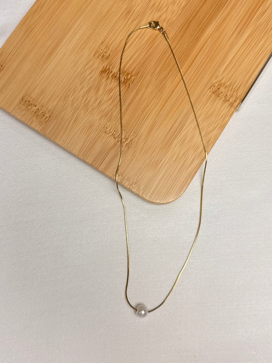 Colar com pérola - Stainless Steel