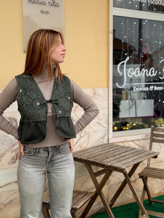 Colete combinado com ganga