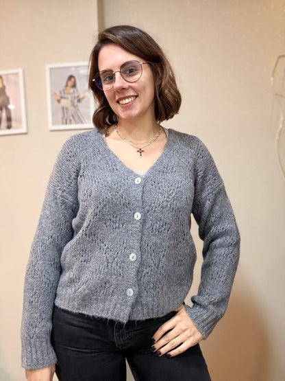 Cardigan Lã Alpaca