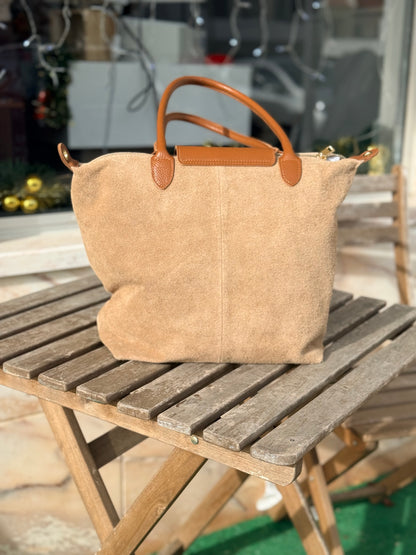 Mala Shopper em camurça