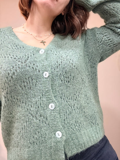 Cardigan Lã Alpaca