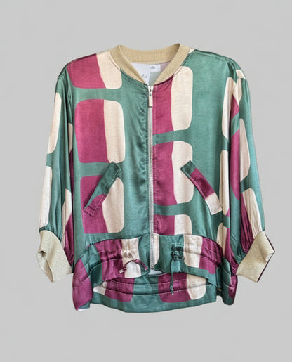 Bomber acetinado com padrão