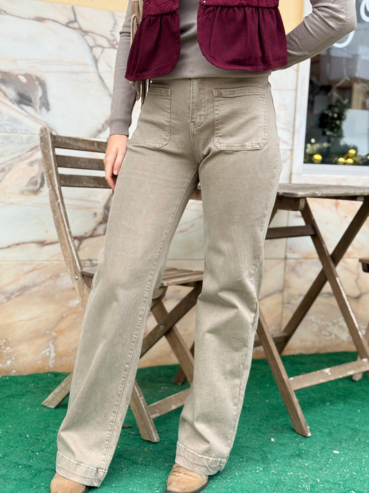 Jeans Straight Mid Waist