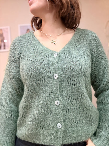Cardigan Lã Alpaca