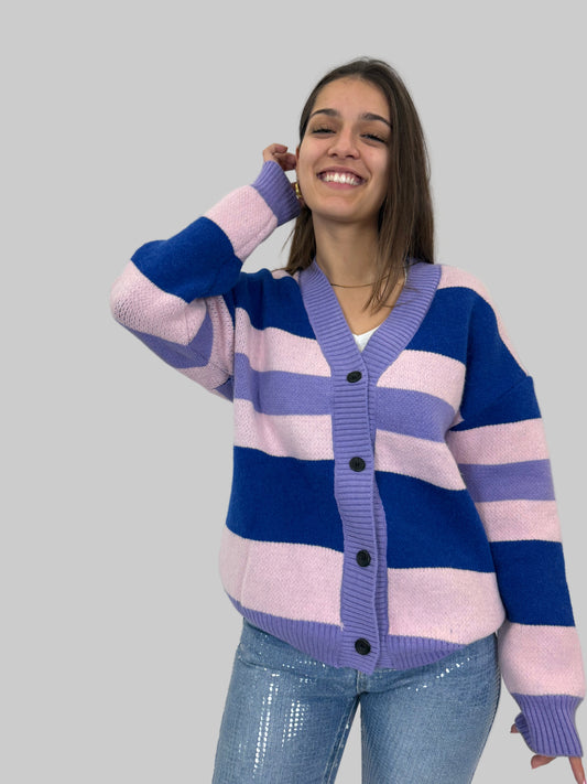 Casaco de malha estampado