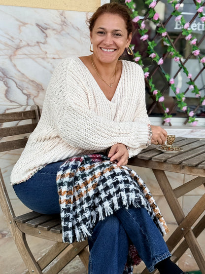 Camisola de malha larga