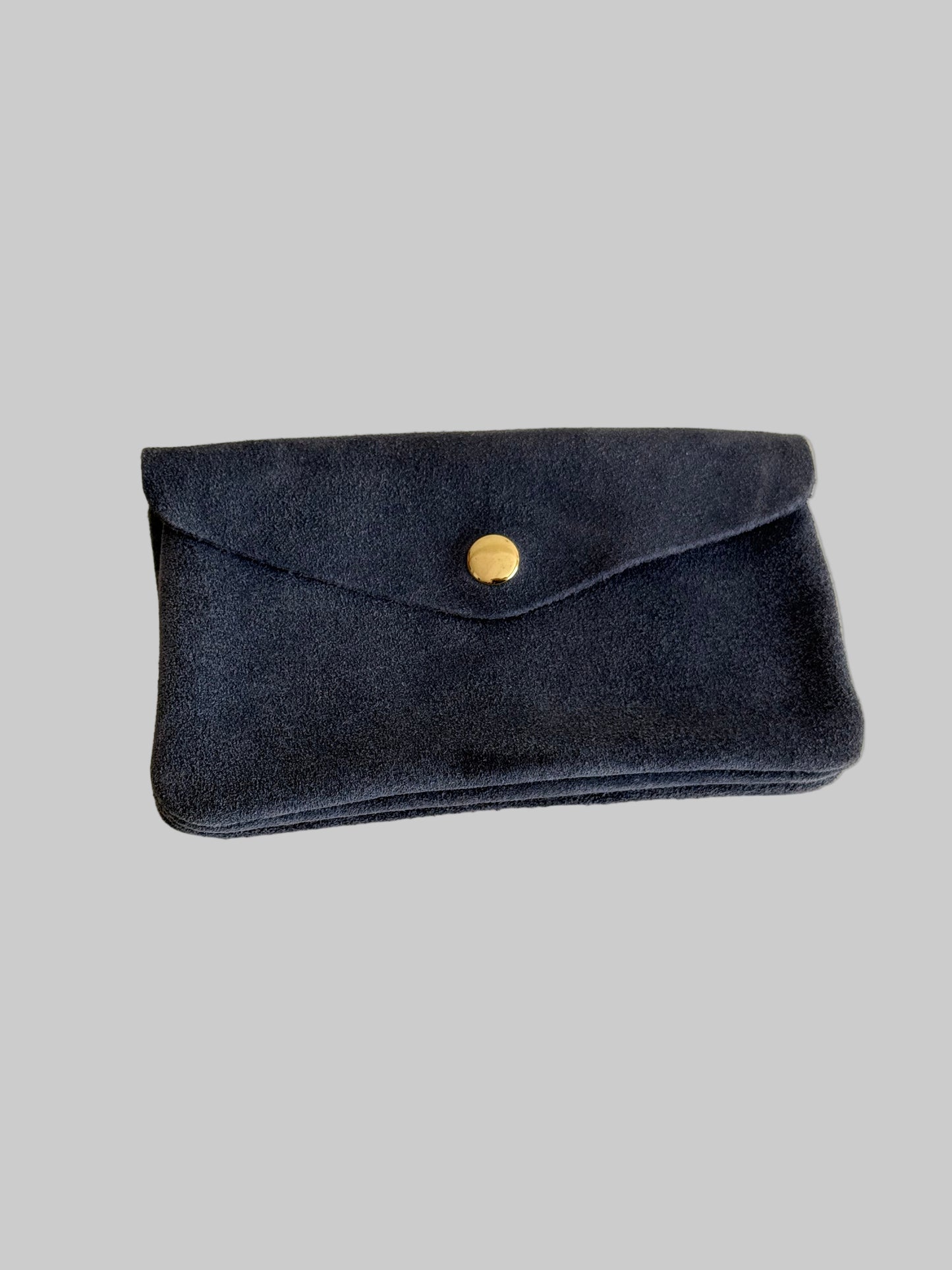 Carteira grande em camurça