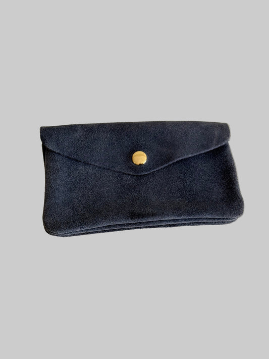 Carteira grande em camurça