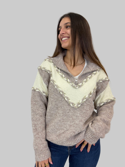 Camisola de malha tipo polo