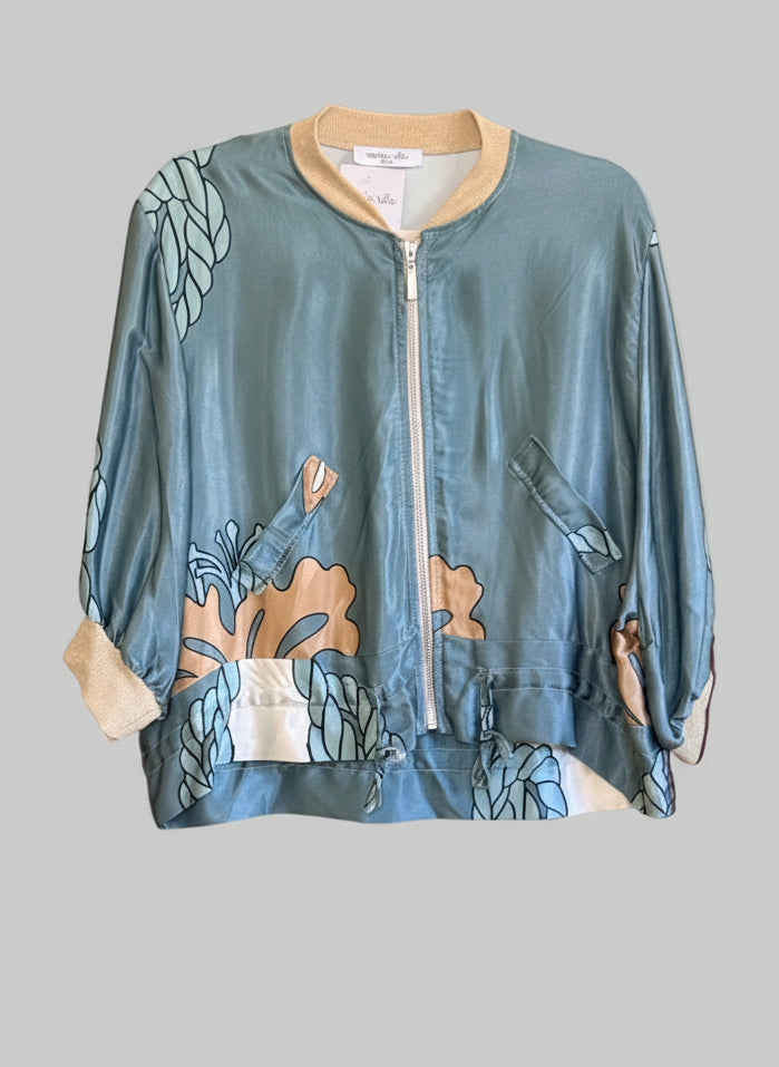 Bomber acetinado com padrão