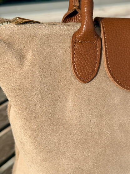 Mala Shopper em camurça